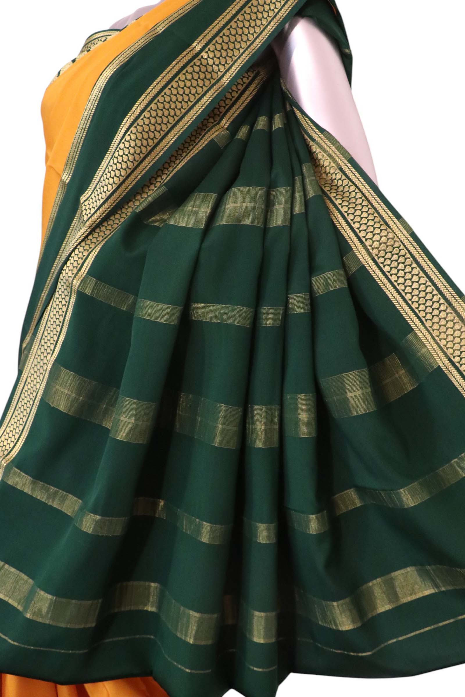 Pure Mysore Crepe Silk Saree AL212233